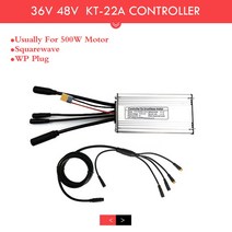 스쿠터 전기 전자 자전거 스로틀 가속기 컨트롤러 36v 250w 350w 48v 500w 750w 1000w 1500w 방수 브러시리스 ebike kt 컨트롤러 라이트 기능, 22a 구형파 1t5