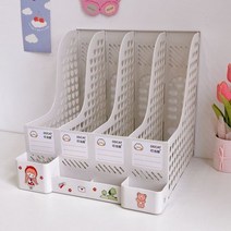 이동식 책꽂이 대용량 책장 파일 오간저 프레임 파일 저장 상자 분할 사무실 랙 책 정리함 귀여운 문구, Gery send sticker