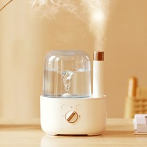 GHKO 무선 미니 가습기 1000ml 무드등 사무실 탁상용 무소음 가습기 공기청정기(자동 물탱크 세척), 화이트