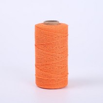 마크라메실 마크라메 드림캐쳐 마크라메DIY 100M/롤 2mm 코 튼 로프 다채로운 꼬기 Macrame 코드 밧줄 문자, 20 orange