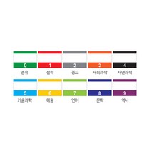 공공띠라벨K-책꽂이 색상 [7x5cm] 1장(10매) 도서관 도서 분류 라벨 스티커, 8 문학