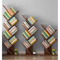 책꽂이 트리형 서재 거실 집장시 홈데코 인테리어, 티크월넛/6단