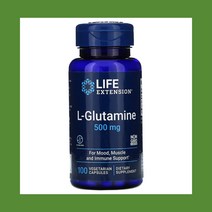 라이프익스텐션 엘 글루타민 L 아미노산 500mg 베지캡슐 100정 Glutamine