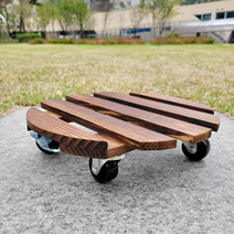 물빠짐 좋은 우드무빙팟 (지름 25cm) - 상판 2cm 간격 썩을 걱정 NO!