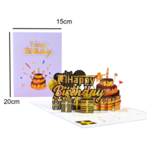 3D 팝업 카드 꽃 생일 카드 기념일 선물 엽서 메이플 체리 트리 청첩장 인사말, 06 happy birthday