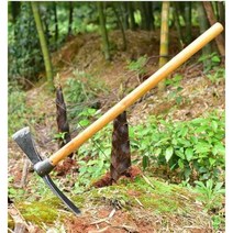 약초 지팡이 곡괭이 심마니 뿌리 호미 수확 농업용, 약초 지팡이(노랑), 1개