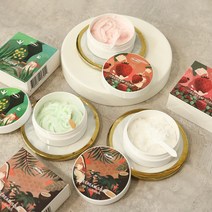 올인원 천연 클렌징 아이스크림솝 3종과 실리콘 모공브러쉬, 해피웰바스3종세트+실리콘브러쉬