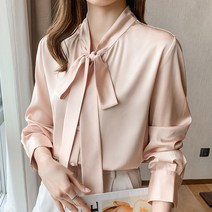 제이에프앤씨 오피스 데일리룩 여리여리 긴팔 타이 블라우스 러블리