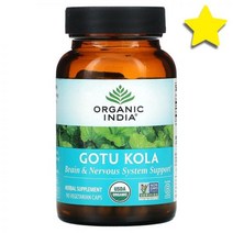 오가닉 India 병풀추출물 고투콜라 Gotu Kola 90 베지테리안 캡슐