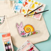 달팽이 DIY 에코백, 모란 품은 닭 에코백