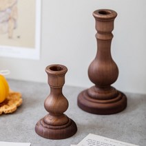 우드 테이퍼 캔들 홀더 인테리어 소품 오브제, 추가구매안함, L