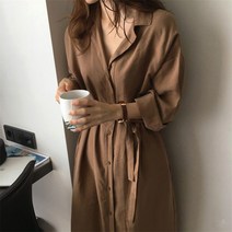 2022 봄 여름 뚱뚱 mm 차가운 바람 V 넥타이 날씬한 스트랩 원피스 나른한 바람chic 셔츠 치마녀