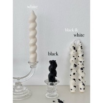 YCC twist taper candle / 융쵸쵸 트위스트 테이퍼 캔들, 화이트, 오스만더스