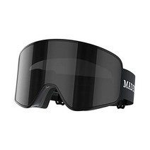 Ski Snowboard Snow Goggles Magnetic: MADEYES Interchangeable Snowboarding Skiing Snowmobile Glasses, Grey Vlt12%(1 Lens)