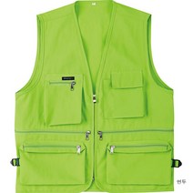 [ UMC24 ] 연두색/연녹색/V넥/브이넥/폴리/작업용/마트/단체행사용/등산용/조끼