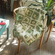 뜨개질 키트 DIY 블랭킷 패키지 핸드메이드 키트, 그린 65x100