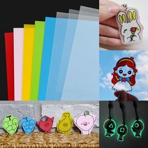 슈링클종이 매직페이퍼 A4 1매 0.3mm 마술종이 슈링크필름, 야광 1매