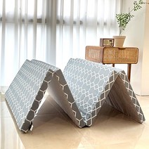 4단매트 순면40수 접이식매트리스 바닥매트 토퍼 수면 거실용 침대매트리스 3단, 4단순면그레이(중)