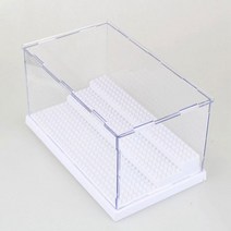 레고 피규어 장식장 진열장 3 단계 아크릴 플라스틱 디스플레이 컬렉션 쇼케이스 상자 방진 케이스 디스플레이베이스 blkoks 호환 작은 벽돌, 하얀색