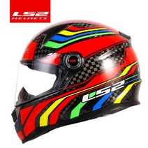 카본헬멧 Casco casque-오리지널 LS2 FF396 탄소 섬유 모토 rcycle 헬멧 CT2 전체 얼굴 펌프 없음 동일 재료, 12k 레드 컬러, XL, red splendor+L