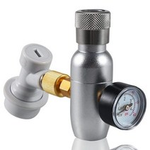 co2레귤레이터 분배기 레귤레이터 이탄 통충전기 CO2 디스펜서 0-60 PSI 미니 규제 키트 배럴 레귤레이터, 01 Silver
