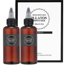 일라토스 1+1 100ml (교차선택) 고농축 방향제 리필액 차량 새차선물 차량 실내 디퓨저리필 14종, 코튼 블라썸 향_1개, 코튼 블라썸 향_1개