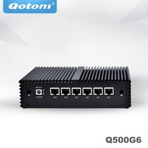 QOTOM 미니 PC 코어 i3 i5 i7 팬리스 컴퓨터 6 기가비트 이더넷 AES-NI OPNsense 방화벽 우분투 Sophos Q55, 01 Q535G6 i3 7100U, 04 8G RAM 64G SSD