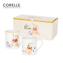 [코렐 코디네이츠] 코렐 코디 곰돌이푸 머그 2P 세트, 옵션:2. 플라워 머그 2P