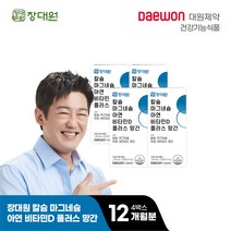 대원제약 칼슘 마그네슘 아연 비타민D 플러스 망간 4박스 12개월분, 4개