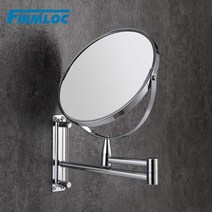 욕실 원형 볼록 거울 면도경 Firmloc 8 인치 확장 가능한 1X5X 확대, 중국