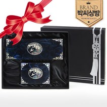 [박씨상방] 2종선물용 나전한지원필함+나전한지원명함(매화파랑)