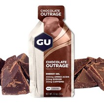 지유에너지 GU Original Sports Nutrition Energy Gel Chocolate Outrage 지유 에너지젤 초콜릿아웃레이지 1.1oz x 8팩, 32g, 8개