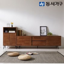 동서가구 홈즈 신혼부부 거실 수납 가구 수납장 거실장 600 2000, 홈즈_월넛_HSF017-1