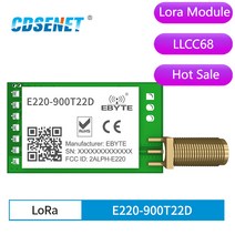 LLCC68 LoRa 868MHz 915MHz 무선 모듈 22dBm 장거리 5km CDSENET E220-900T22D SMA-K UART RSSI 트랜스미터 수신기 DIP