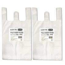 롯데이라이프 비닐봉투 백색, 30L, 2개