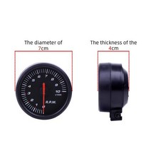 진공게이지 범용 자동차 튜브 센서 진공 수온 오일 압력 타코미터 볼트, WHITE TACHOMETER
