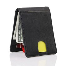 RFID 차단 가죽 머니 클립 SIM 포켓 지갑 비즈니스 신용 카드 케이스 홀더 커버