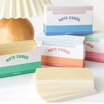 씨앤초이스 메모지 카드 150매 x4 세트 패키지 단어장 줄지 링 노트 필기 수첩 문구 사무용품, 150매x4 컬러패키지