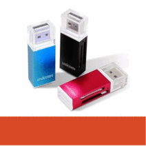 유니콘 USB2.0 휴대용 미니 카드리더기 XC-500A, 블랙