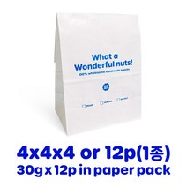 이베넛 호두 피칸 아몬드정과 강정 소포장 30g 12팩 360g 페이퍼팩, 아몬드12봉(360g)페이퍼팩