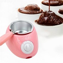 퐁듀그릇 초코릿 치즈퐁듀 냄비 가정 사용 20W 내구성 스테인레스 초콜릿 녹는 전기 퐁듀 Melter 기계 DIY 도구 EUplug 분수, Pink