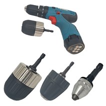 드릴척 키레스척 전동드릴 조각기 소켓 드레멜 드릴변환 아답터 보루방 SDS 뛰어난 정밀도 6.35MM 멀티 육각생크 드릴비트연결, 10MM, 1개