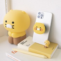 카카오프렌즈 춘식이 실리콘 스탠드톡 그립톡 스마트폰 거치 손잡이, 춘식이 그립톡 윙크
