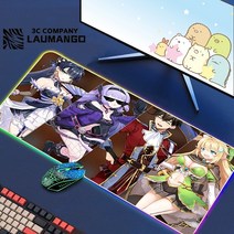에픽 세븐 Rgb 마우스 패드 게이머 키보드 매트 책상 애니메이션 카펫 Pc 빅 게임 캐비닛 확장, 14 GG002315_04 RGB250x250x3mm, 1개