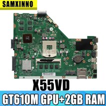 ASUS X55VD X55C 노트북 마더 보드 REV2.2/2.1 HM76 PGA 989 N13M-GE6-S-A1 GeForce GT610M 메인 100% 2GB, 한개옵션0