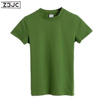 Z3JC 화이트 쁘띠 폴라티 여 슬림핏 티셔츠 여성 트렌드 레깅스