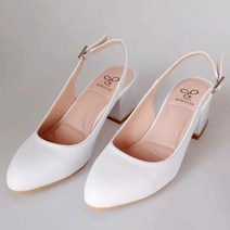 자체제작 여성용 소가죽 정장 쿠션 슬링백 5cm