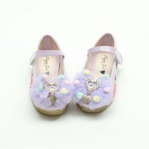 기타 바보사랑[모리드]론지앤 폼폼 코사지 여아메리제인 LED구두