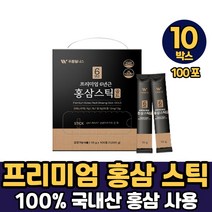 하루활력 프리미엄 6년근 홍삼스틱 골드 젤리스틱 대용량 패키지, 10개, 6년근홍삼스틱골드 대용량 x 100포