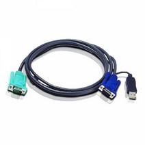 [에이텐2l-5203u] 에이텐 2L-5203U USB KVM 케이블 3m 스위칭허브/서버-KVM, 선택하세요